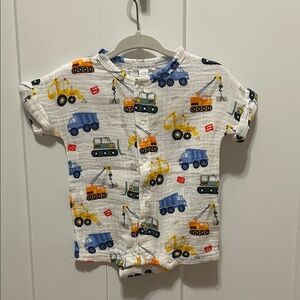 Angel Dear Construction Print One Piece Romper